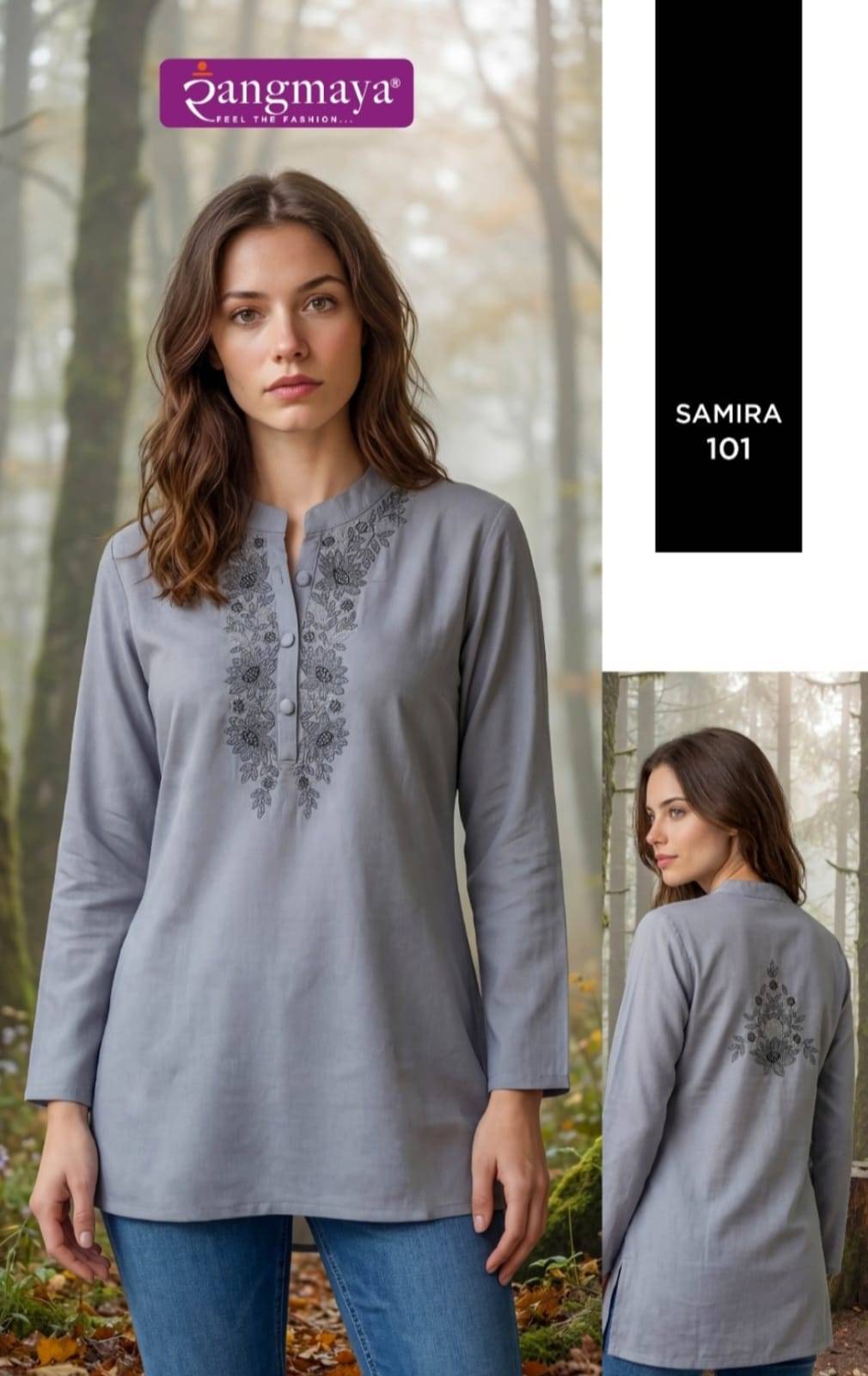 Samira By Fashid 101 To 106 Series Designer Ethnic Wear Collection Rayon Tops At Wholesale Price